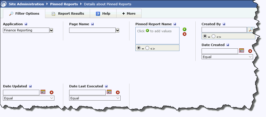 Pinned Reports Stats and Maintenance