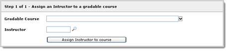 Assign instructor to course form