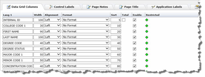 Data Grid Columns