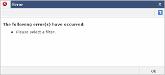 Basic error dialog box