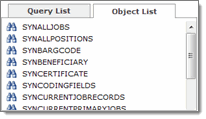 Object list: Synonyms